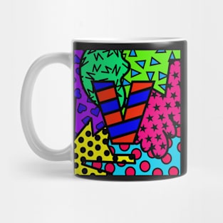 Alphabet Series - Letter V - Bright and Bold Initial Letters Mug